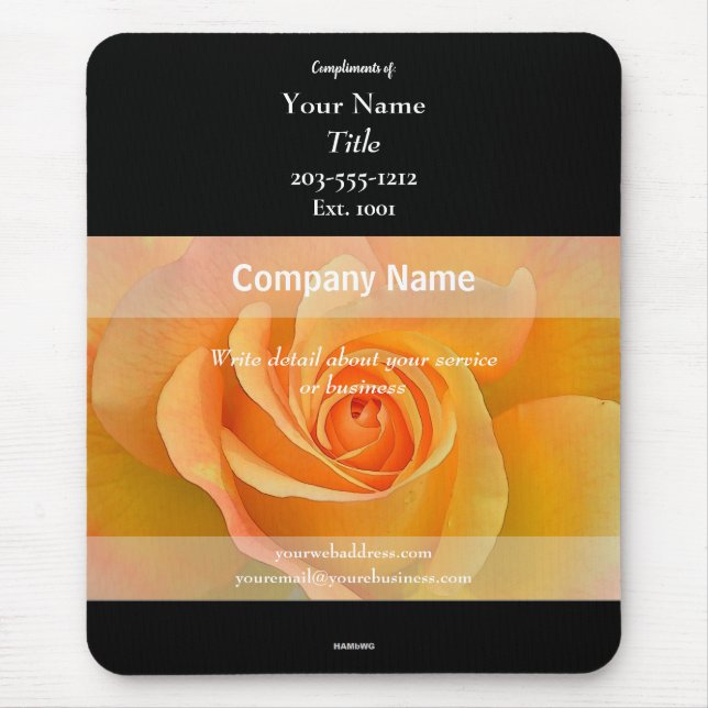 Alfombrilla De Ratón Rosa de Mousepad promocional - HAMbyWG (Frente)