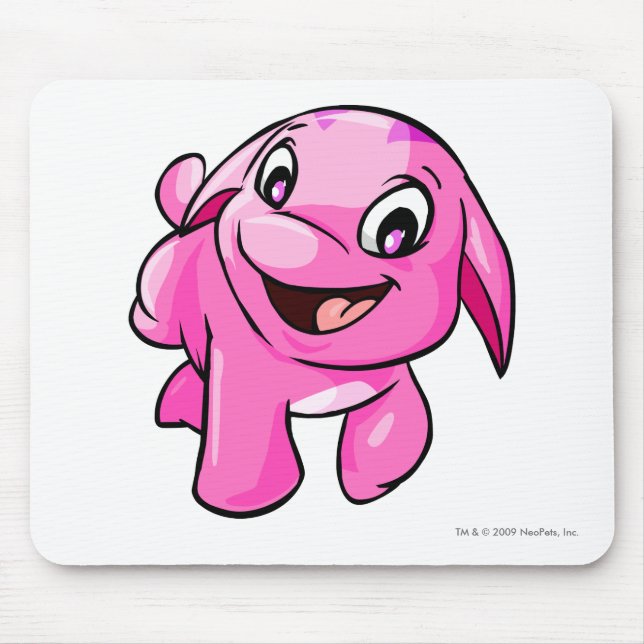 Alfombrilla De Ratón Rosa de Poogle (Frente)