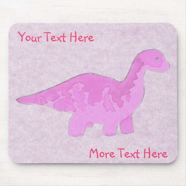Alfombrilla De Ratón Rosa Dino Mousepad (Frente)