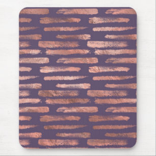 Alfombrilla De Ratón Rosa Dorado Glamuroso con Pinceladas de Lavanda