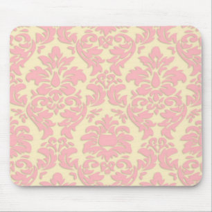 Alfombrilla De Ratón Rosa en el damasco poner crema Mousepad