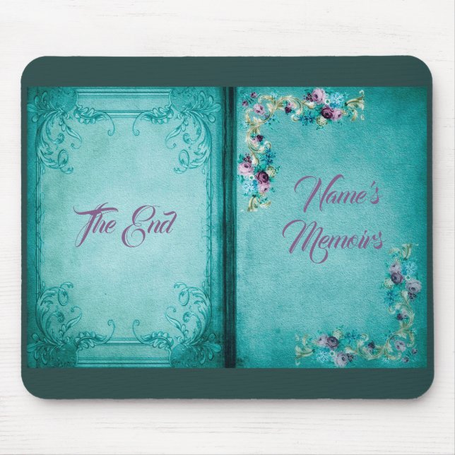 Alfombrilla De Ratón Rosa floral victoriano elegante (Frente)