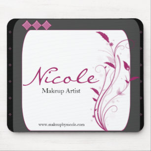 Alfombrilla De Ratón Rosa gris del negro moderno del alto estilo