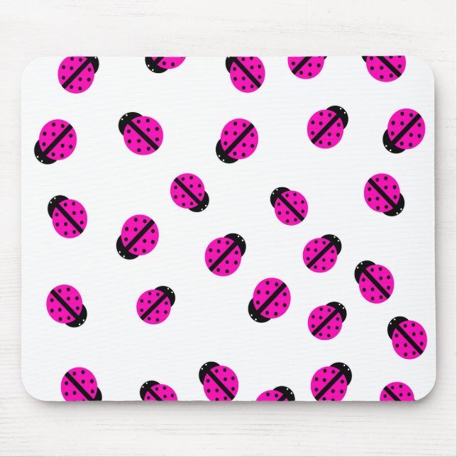 Alfombrilla De Ratón Rosa Lady Bug Mousepad (Frente)