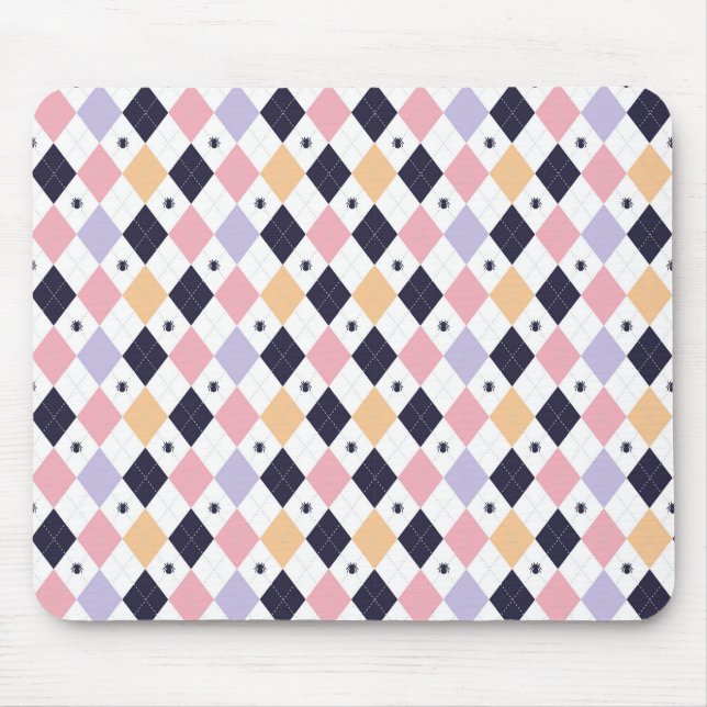 Alfombrilla De Ratón Rosa morado de diamante con araña (Frente)