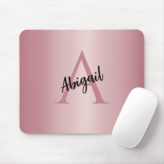 Alfombrilla De Ratón Rosa Oro Personalizado  (Con ratón)