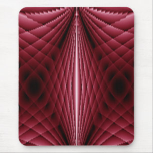 Alfombrilla De Ratón Rosa Oscuro Y Patrón De Calma Geométrica Negra