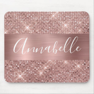 Alfombrilla De Ratón Rosa Relieve metalizado Faux Moda