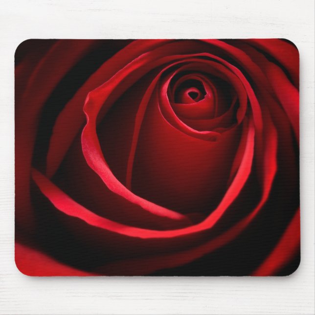 Alfombrilla de ratón Rosa Roja (Frente)
