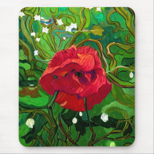 ALFOMBRILLA DE RATÓN ROSA ROJA