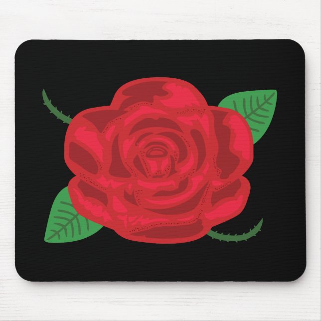 Alfombrilla De Ratón Rosa Roja bonito (Frente)