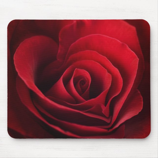 Alfombrilla De Ratón Rosa rojo de la tarjeta del día de San Valentín (Frente)