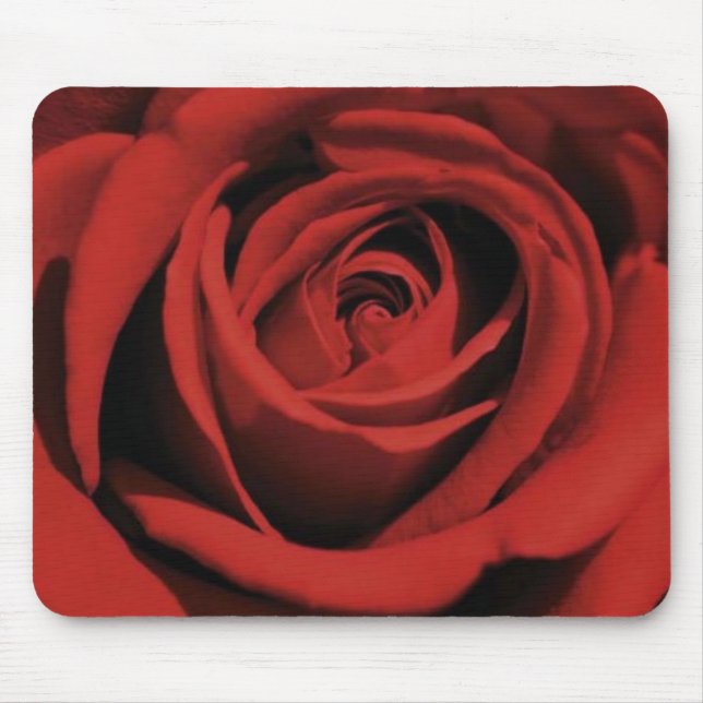 Alfombrilla De Ratón Rosa rojo floreciente Mousepad (Frente)