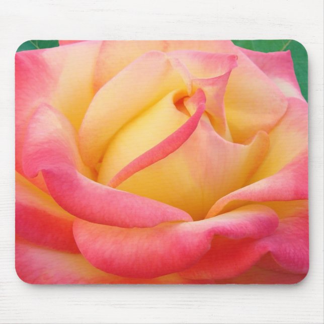 Alfombrilla De Ratón Rosa rojo y amarillo Mousepad (Frente)