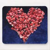 Rosa romántico de amor Petal corazón rojo