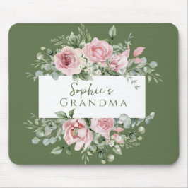 Alfombrilla De Ratón Rosa Rosa Blush Abuela