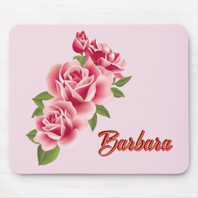 Alfombrilla De Ratón Rosa Rosa Personalizada (Frente)