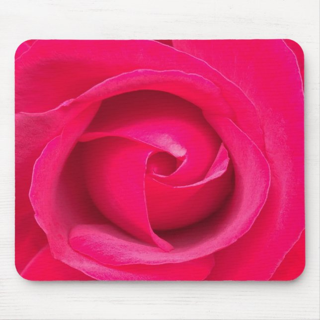 Alfombrilla De Ratón Rosa Rosa Roja Romántica (Frente)