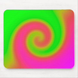 Alfombrilla De Ratón Rosa Verde Swirl