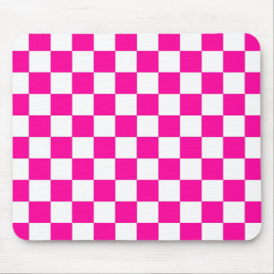 Alfombrilla De Ratón Rosa y blanco de neón bajo control