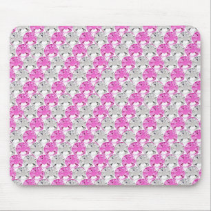 Alfombrilla De Ratón Rosa y diseño bonitos de la raya de la pedrería