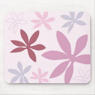 Alfombrilla De Ratón Rosado, púrpura y pétalos de la flor de Borgoña