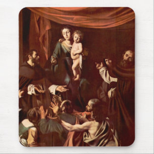 Alfombrilla De Ratón Rosario Madonna por Caravaggio