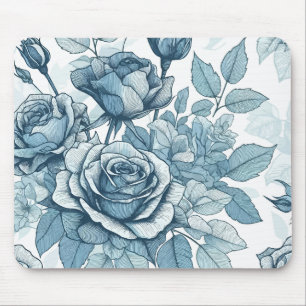 Alfombrilla De Ratón Rosas azules
