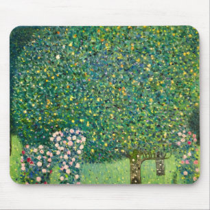 Alfombrilla De Ratón Rosas Bajo los Árboles Gustav Klimt  Impresión de 