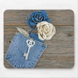 Alfombrilla De Ratón Rosas Blue Jean