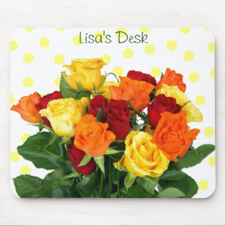 Alfombrilla De Ratón Rosas coloridos Mousepad