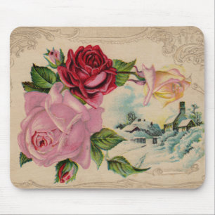 Alfombrilla De Ratón Rosas de invierno del Victorian Mousepad