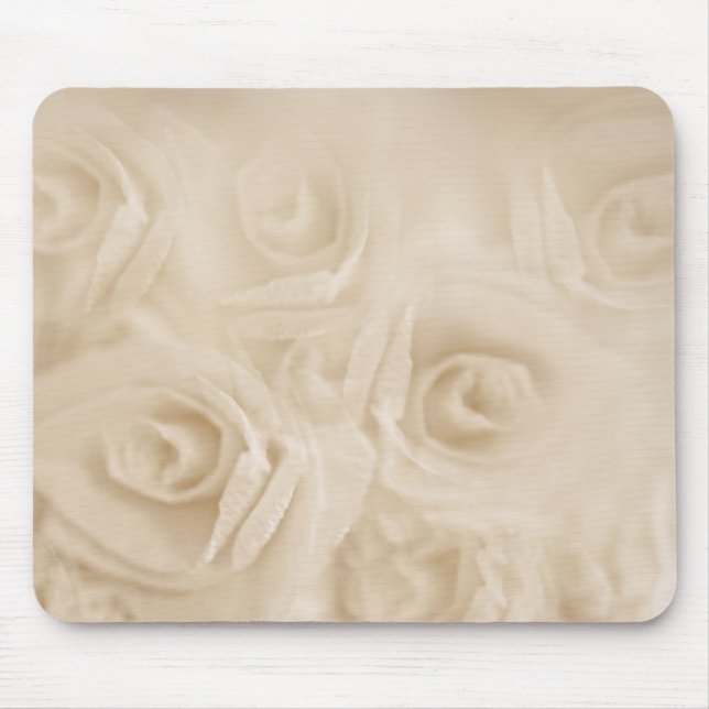 Alfombrilla De Ratón Rosas de papel Sepia (Frente)