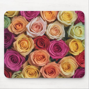 Alfombrilla De Ratón Rosas de primavera coloridos