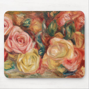 Alfombrilla De Ratón Rosas de Renoir Impresionist Painting