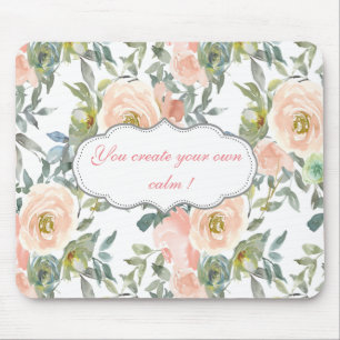 Alfombrilla De Ratón Rosas Elegantes Chic, Mensaje Motivacional
