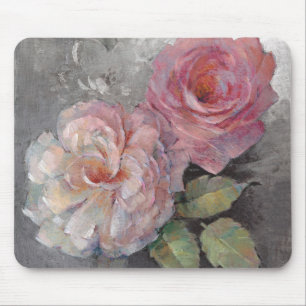 Alfombrilla De Ratón Rosas en gris
