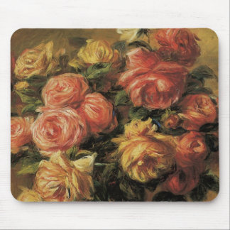 Alfombrilla De Ratón Rosas en un jarrón de Pierre Renoir, Arte fino vin