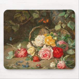 Alfombrilla De Ratón Rosas en una canasta - Josef Neugebauer