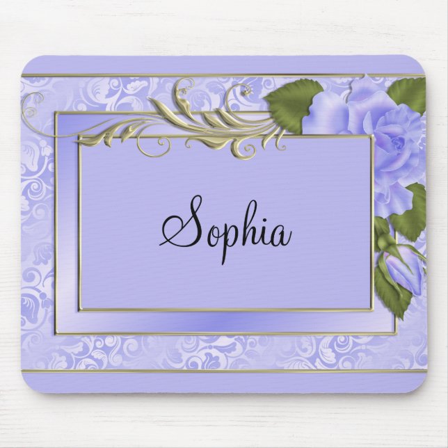 Alfombrilla De Ratón Rosas morados (Frente)