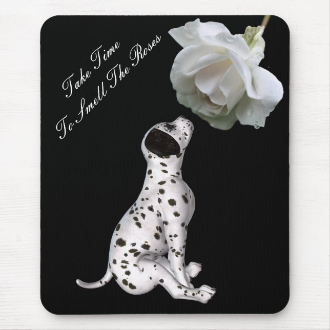 Alfombrilla De Ratón Rosas Mousepad inspirador subió perrito del olor (Frente)