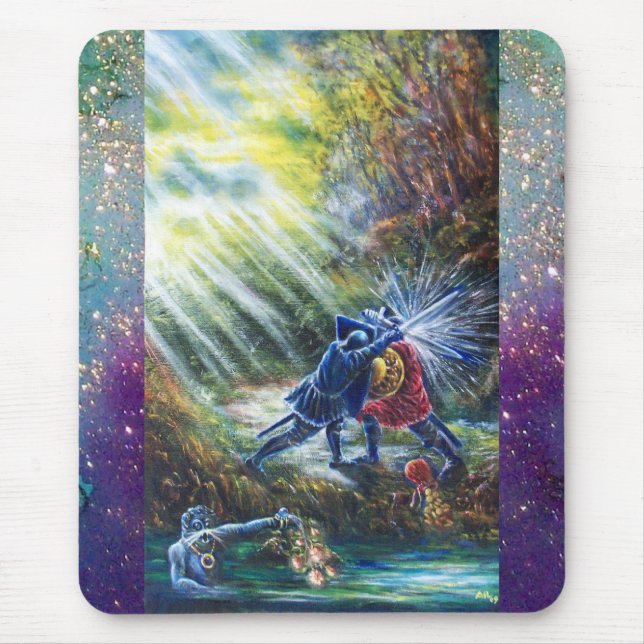 Alfombrilla De Ratón ROSAS olvidados luchan contra caballeros, dinero y (Frente)