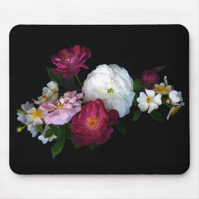 Alfombrilla De Ratón Rosas pasados de moda Mousepad (Frente)
