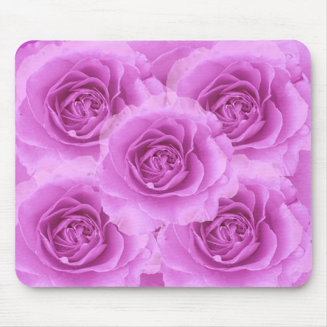 Alfombrilla De Ratón Rosas púrpuras Mousepad (Frente)