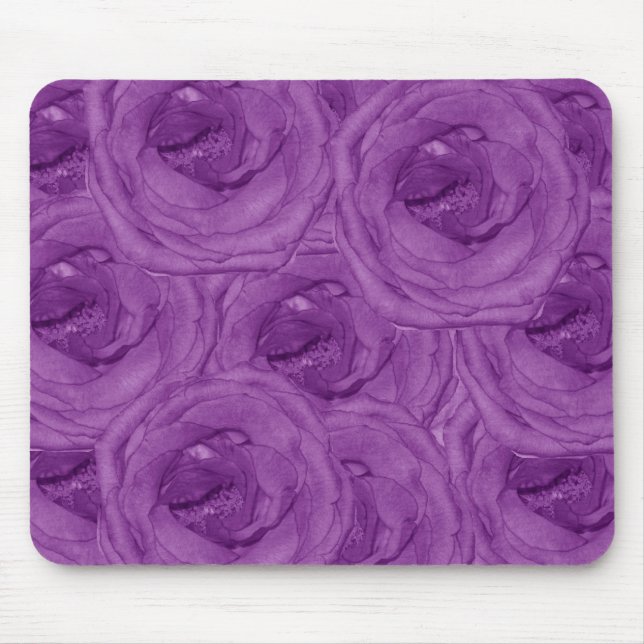 Alfombrilla De Ratón Rosas púrpuras Mousepad del terciopelo (Frente)