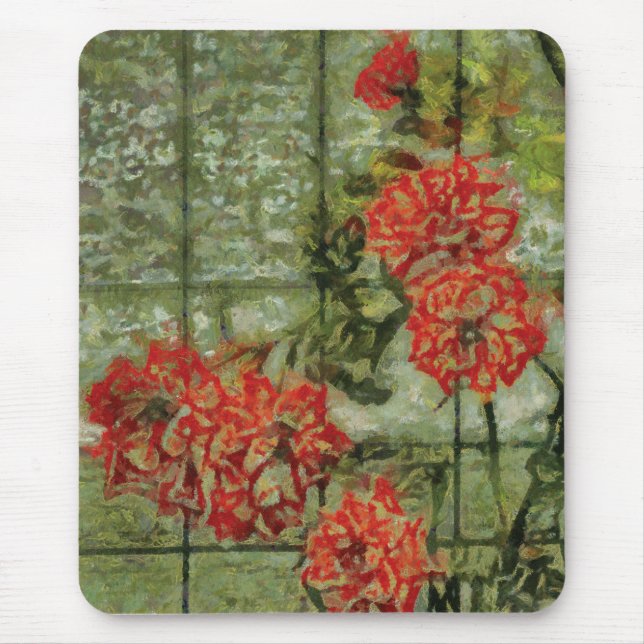 Alfombrilla De Ratón Rosas que suben del naranja (Frente)