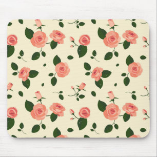 Alfombrilla De Ratón Rosas Rosadas Bonitas Patrón Rosa Pastel