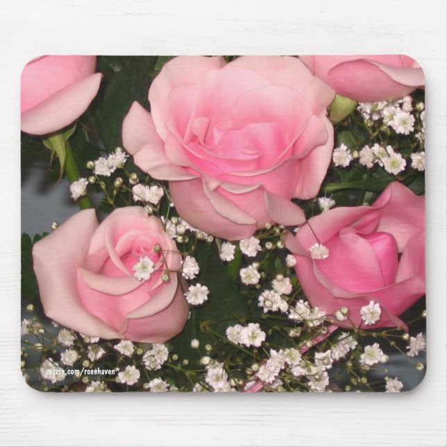 Alfombrilla De Ratón Rosas rosados Mousepad (Frente)