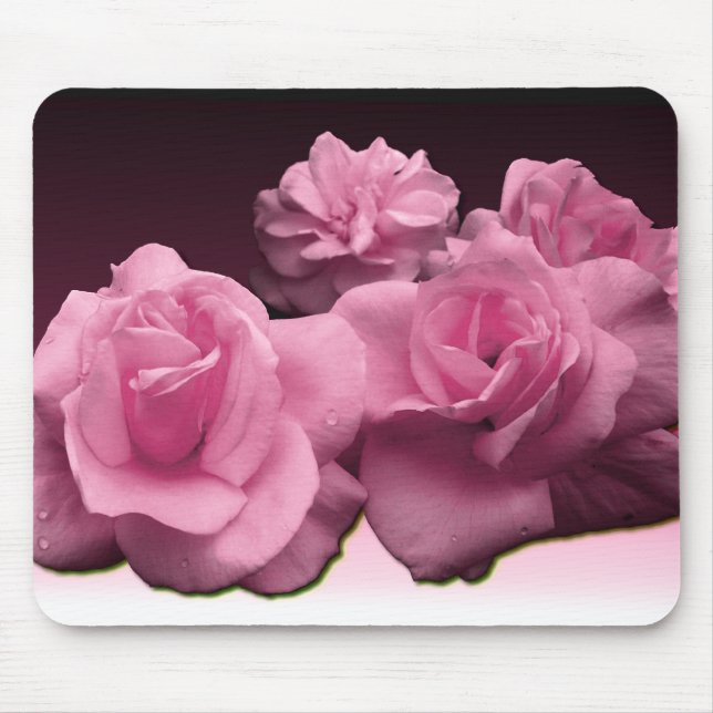 Alfombrilla De Ratón Rosas rosados Mousepad (Frente)
