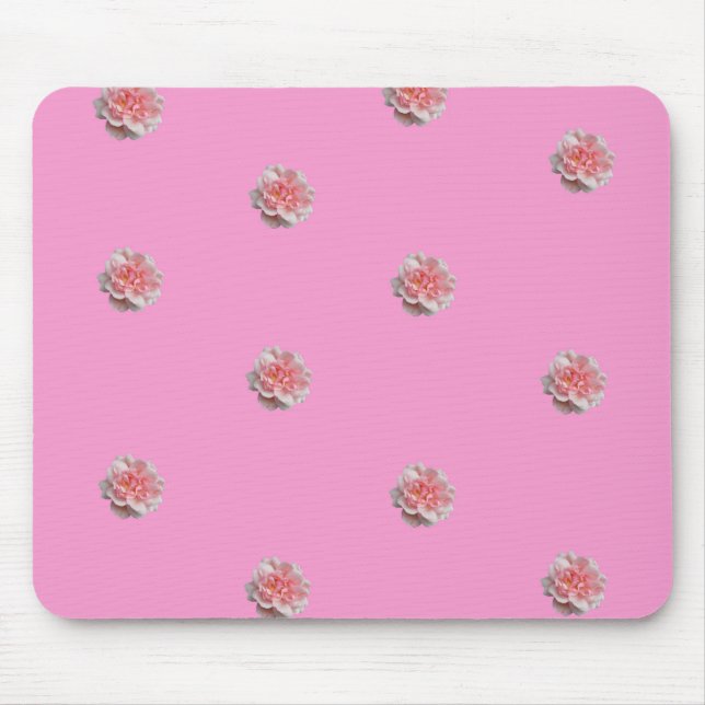 Alfombrilla De Ratón Rosas rosas rosas en rosa (Frente)